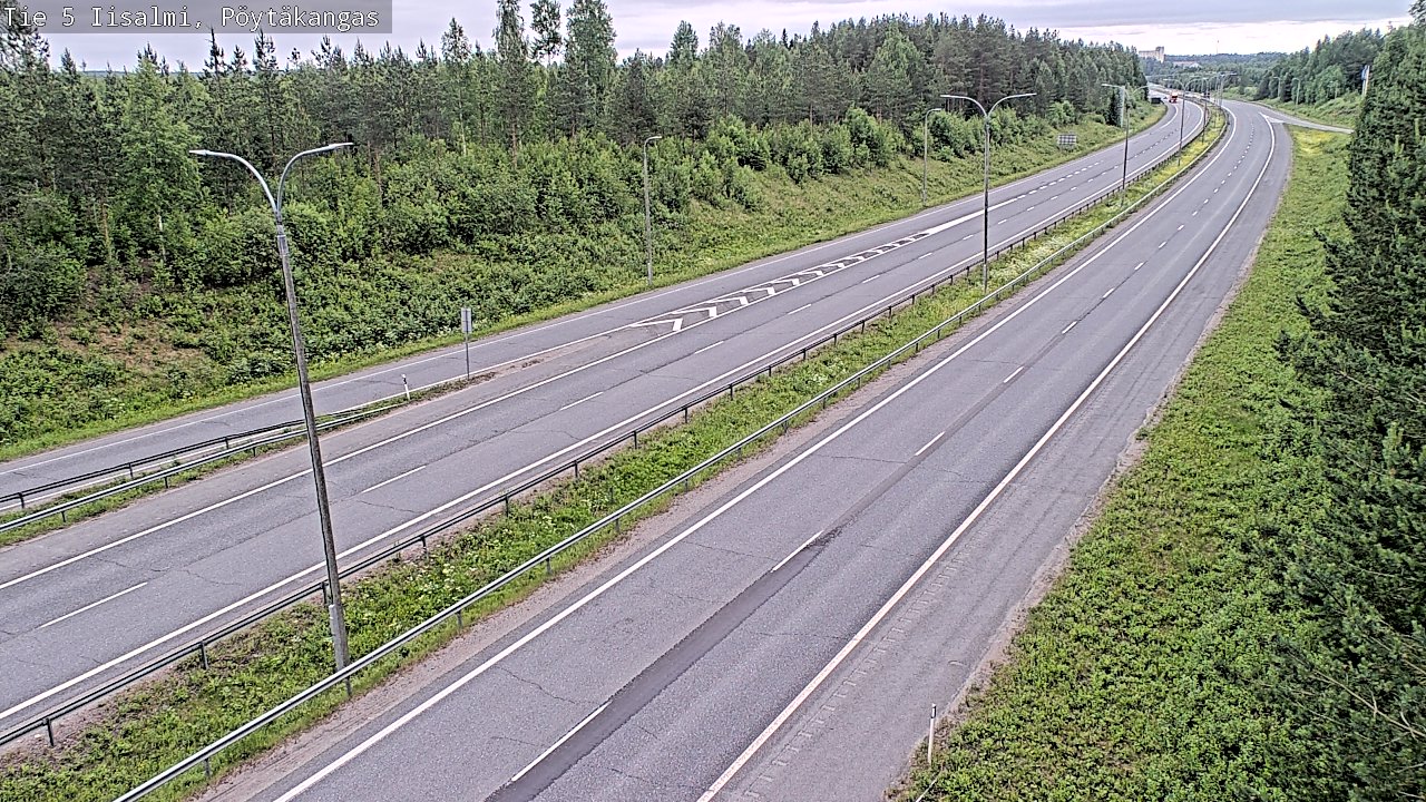 Weather Camera Image Road 5 Iisalmi, Pöytäkangas, Iisalmi, Pohjois-Savo