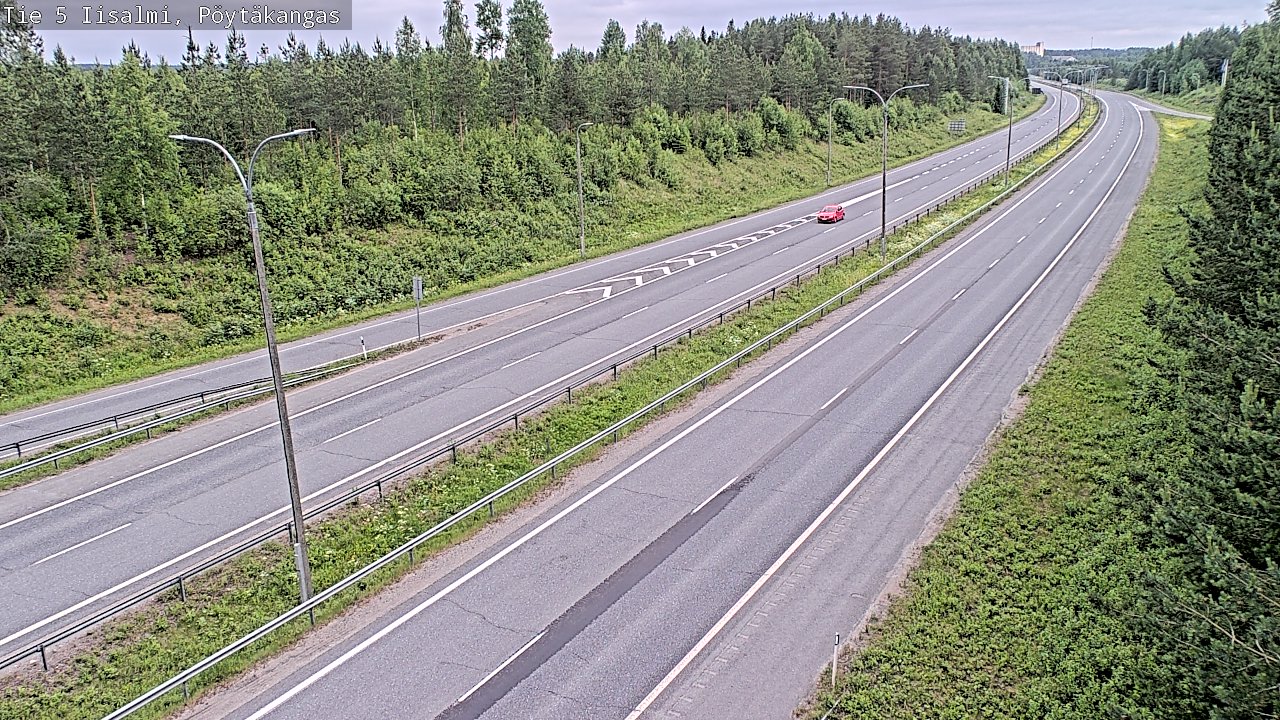 Weather Camera Image Road 5 Iisalmi, Pöytäkangas, Iisalmi, Pohjois-Savo