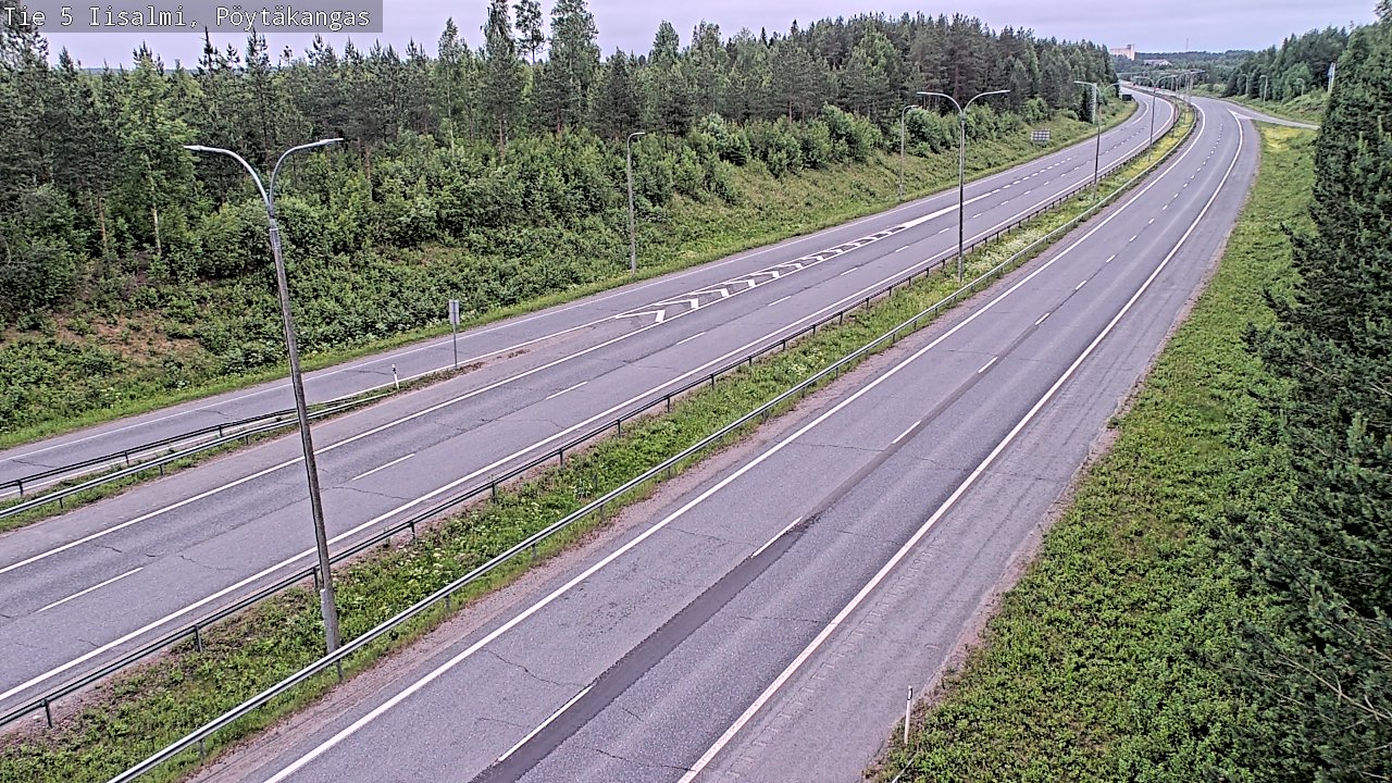Weather Camera Image Road 5 Iisalmi, Pöytäkangas, Iisalmi, Pohjois-Savo