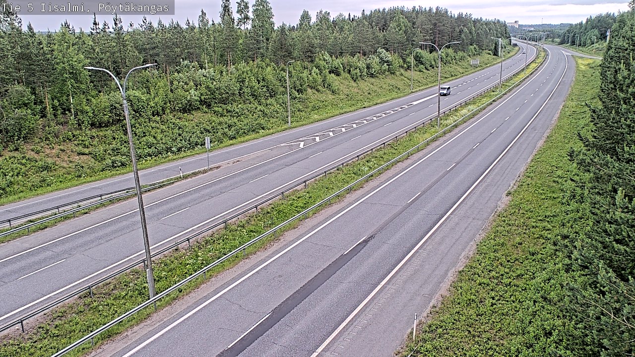 Weather Camera Image Road 5 Iisalmi, Pöytäkangas, Iisalmi, Pohjois-Savo