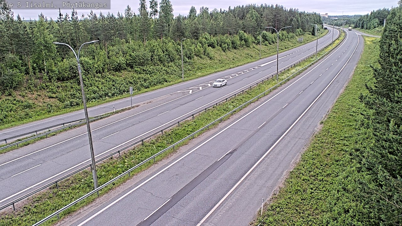 Weather Camera Image Road 5 Iisalmi, Pöytäkangas, Iisalmi, Pohjois-Savo