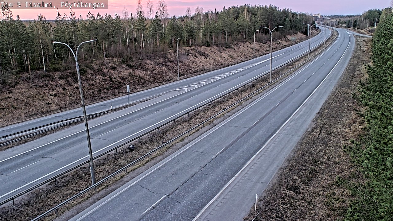Weather Camera Image Road 5 Iisalmi, Pöytäkangas, Iisalmi, Pohjois-Savo