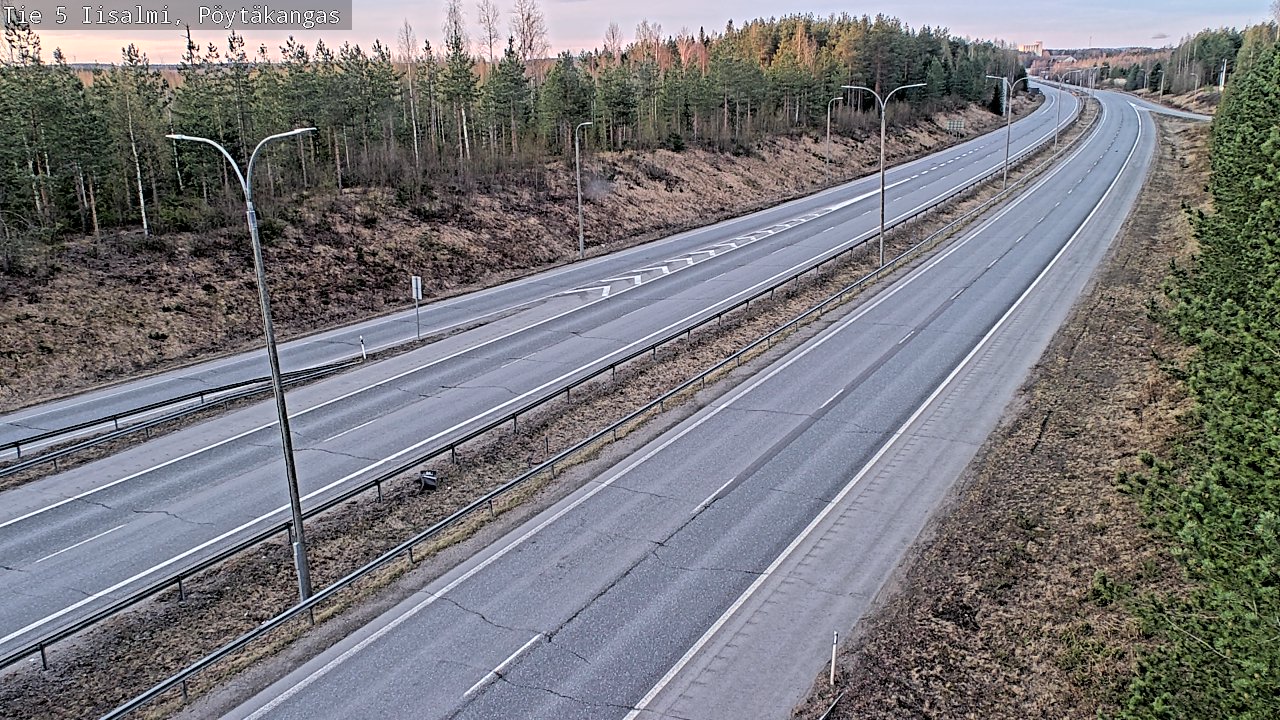 Weather Camera Image Road 5 Iisalmi, Pöytäkangas, Iisalmi, Pohjois-Savo
