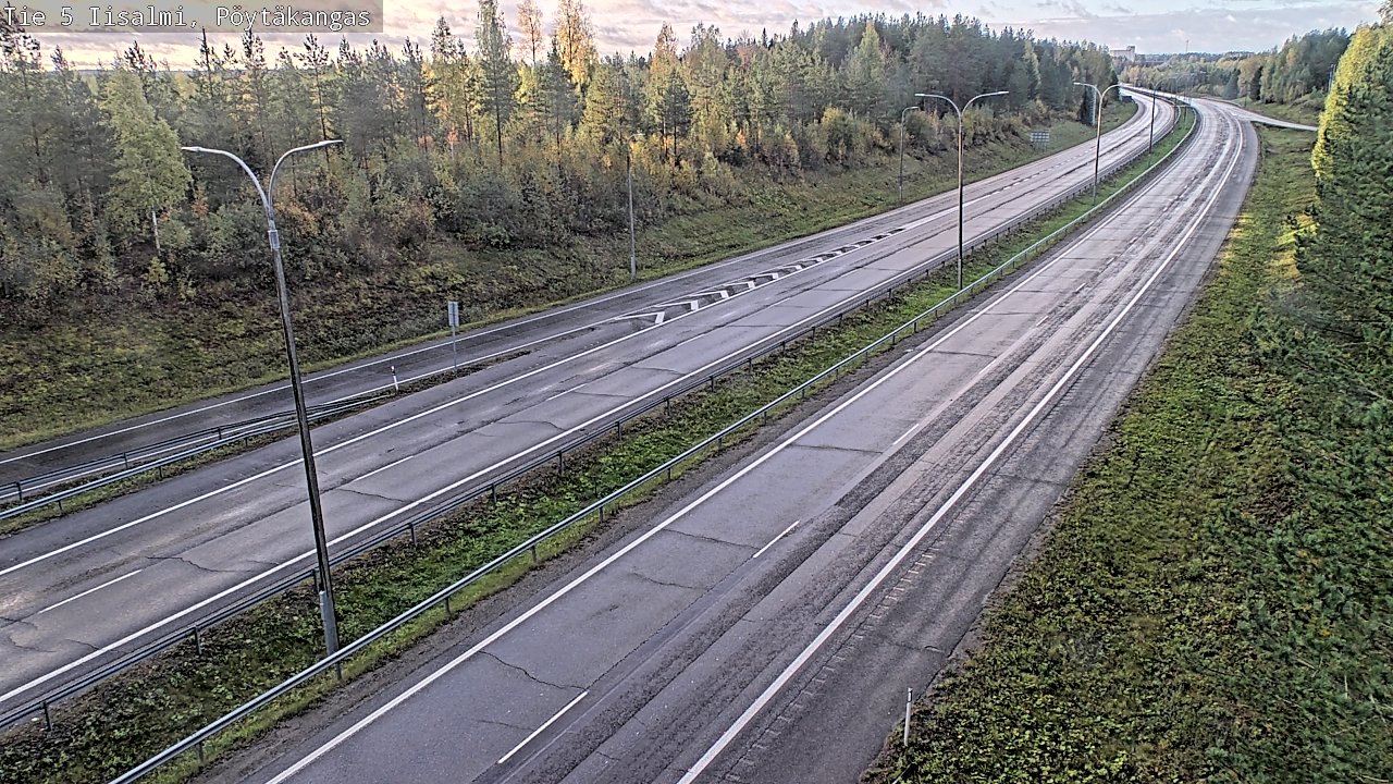 Weather Camera Image Road 5 Iisalmi, Pöytäkangas, Iisalmi, Pohjois-Savo