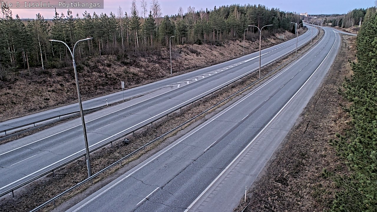 Weather Camera Image Road 5 Iisalmi, Pöytäkangas, Iisalmi, Pohjois-Savo
