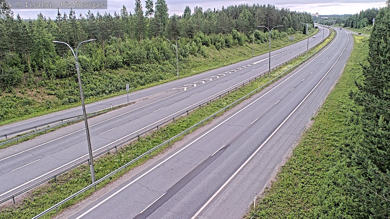 Weather Camera Image Road 5 Iisalmi, Pöytäkangas, Iisalmi, Pohjois-Savo