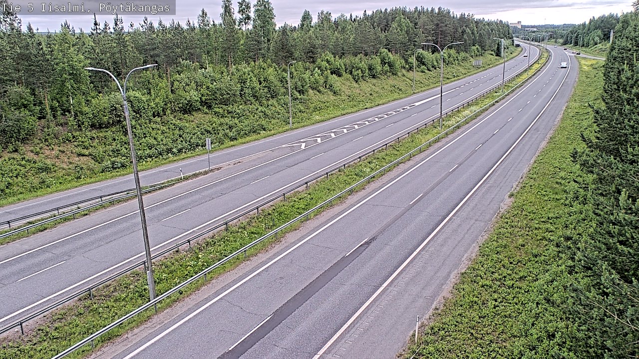 Weather Camera Image Road 5 Iisalmi, Pöytäkangas, Iisalmi, Pohjois-Savo