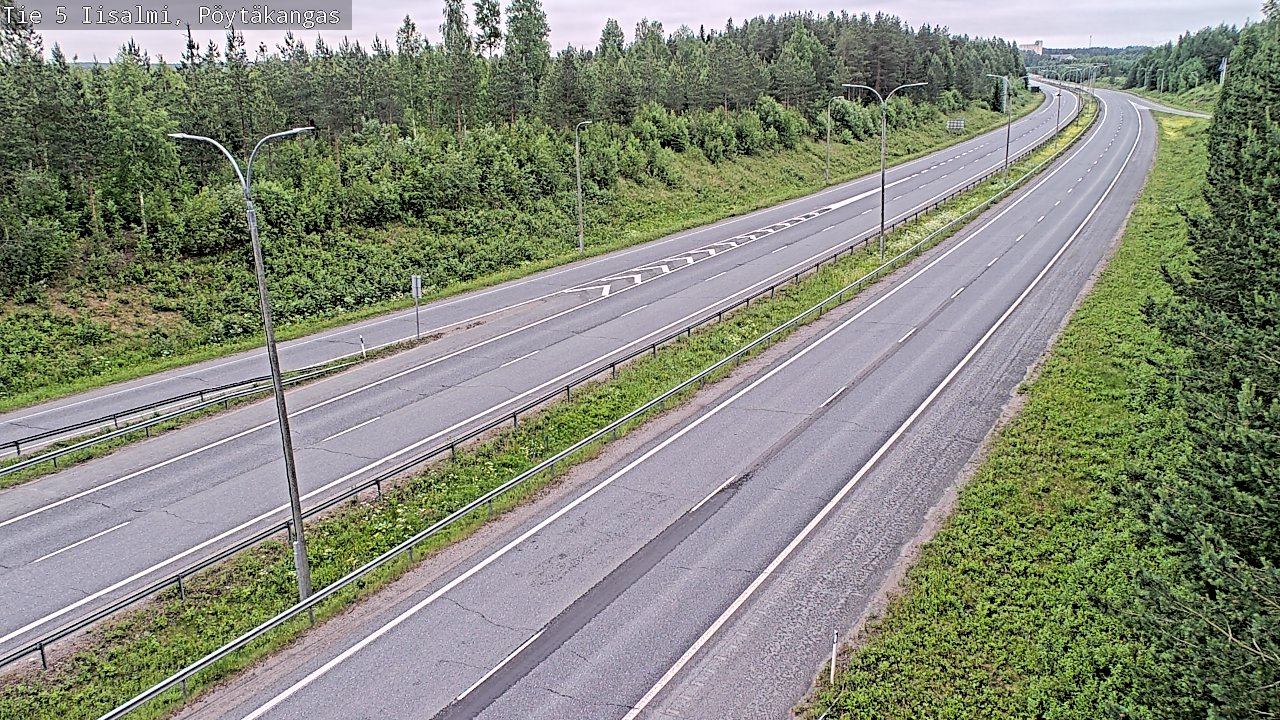 Weather Camera Image Road 5 Iisalmi, Pöytäkangas, Iisalmi, Pohjois-Savo