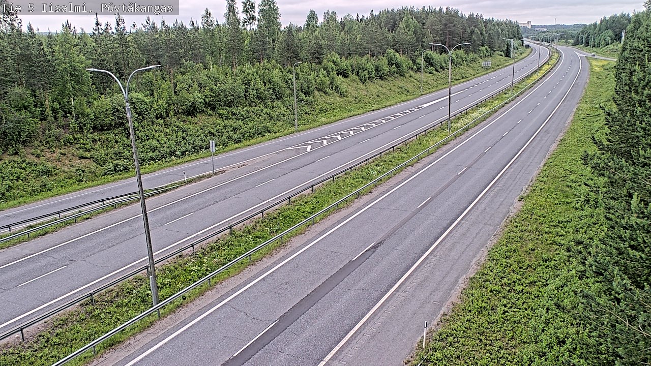 Weather Camera Image Road 5 Iisalmi, Pöytäkangas, Iisalmi, Pohjois-Savo
