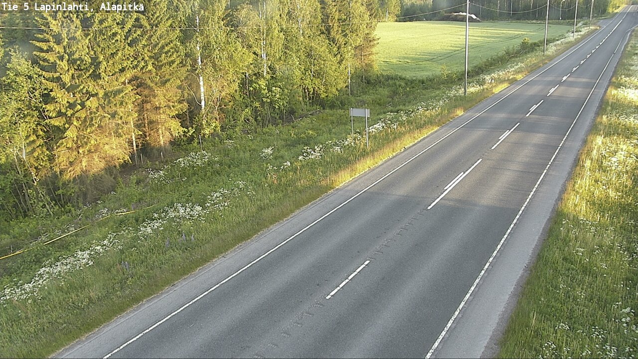 Weather Camera Image Road 5 Lapinlahti, Alapitkä, Lapinlahti, Pohjois-Savo