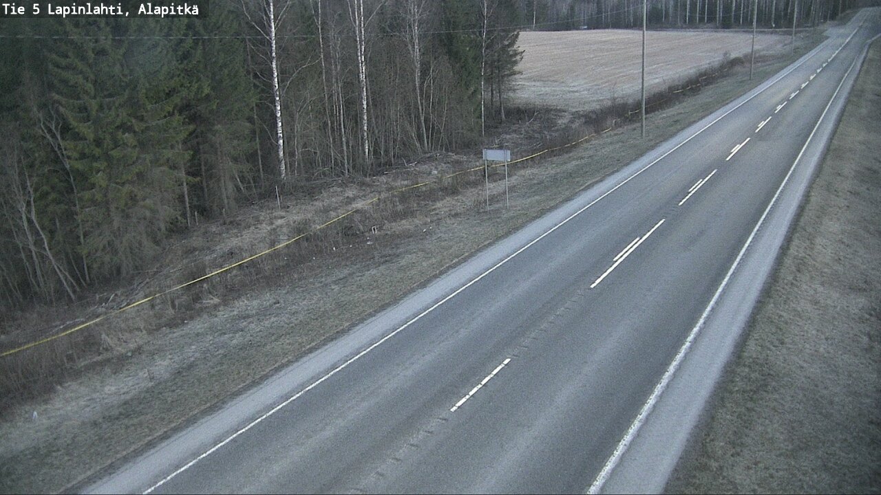 Weather Camera Image Väg 5 Lapinlax, Alapitkä, Lapinlahti, Pohjois-Savo