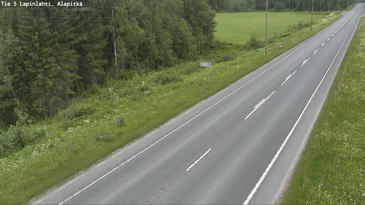 Weather Camera Image Road 5 Lapinlahti, Alapitkä, Lapinlahti, Pohjois-Savo