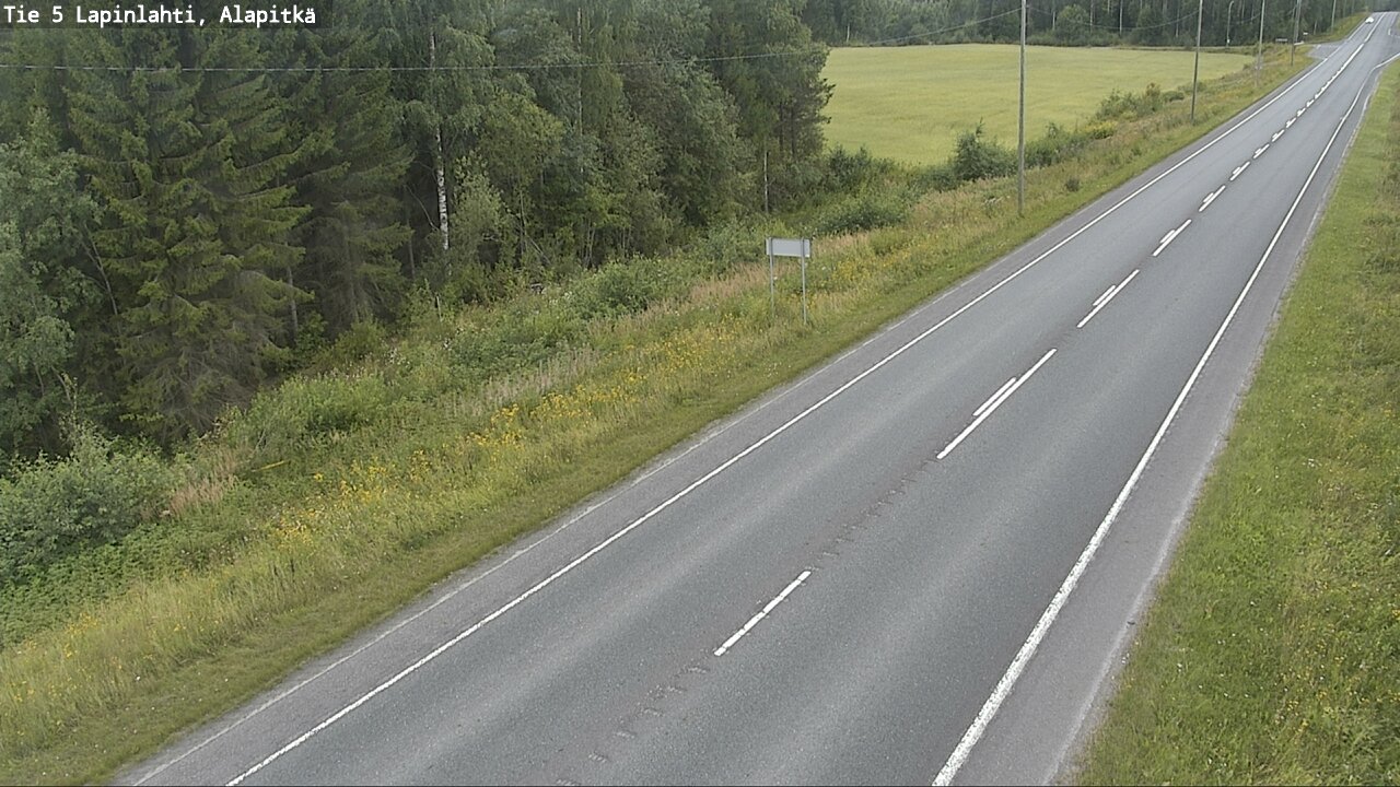 Weather Camera Image Road 5 Lapinlahti, Alapitkä, Lapinlahti, Pohjois-Savo