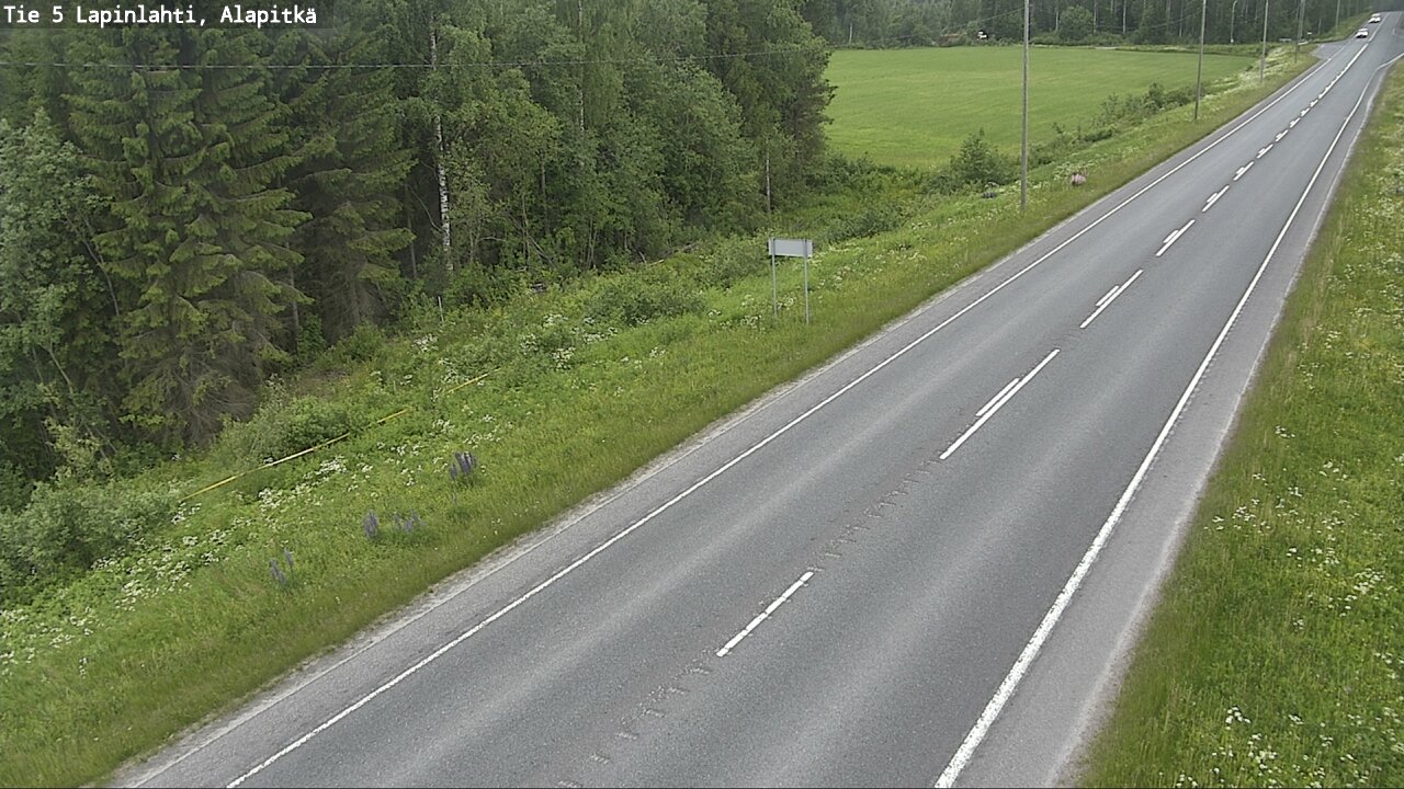 Weather Camera Image Road 5 Lapinlahti, Alapitkä, Lapinlahti, Pohjois-Savo