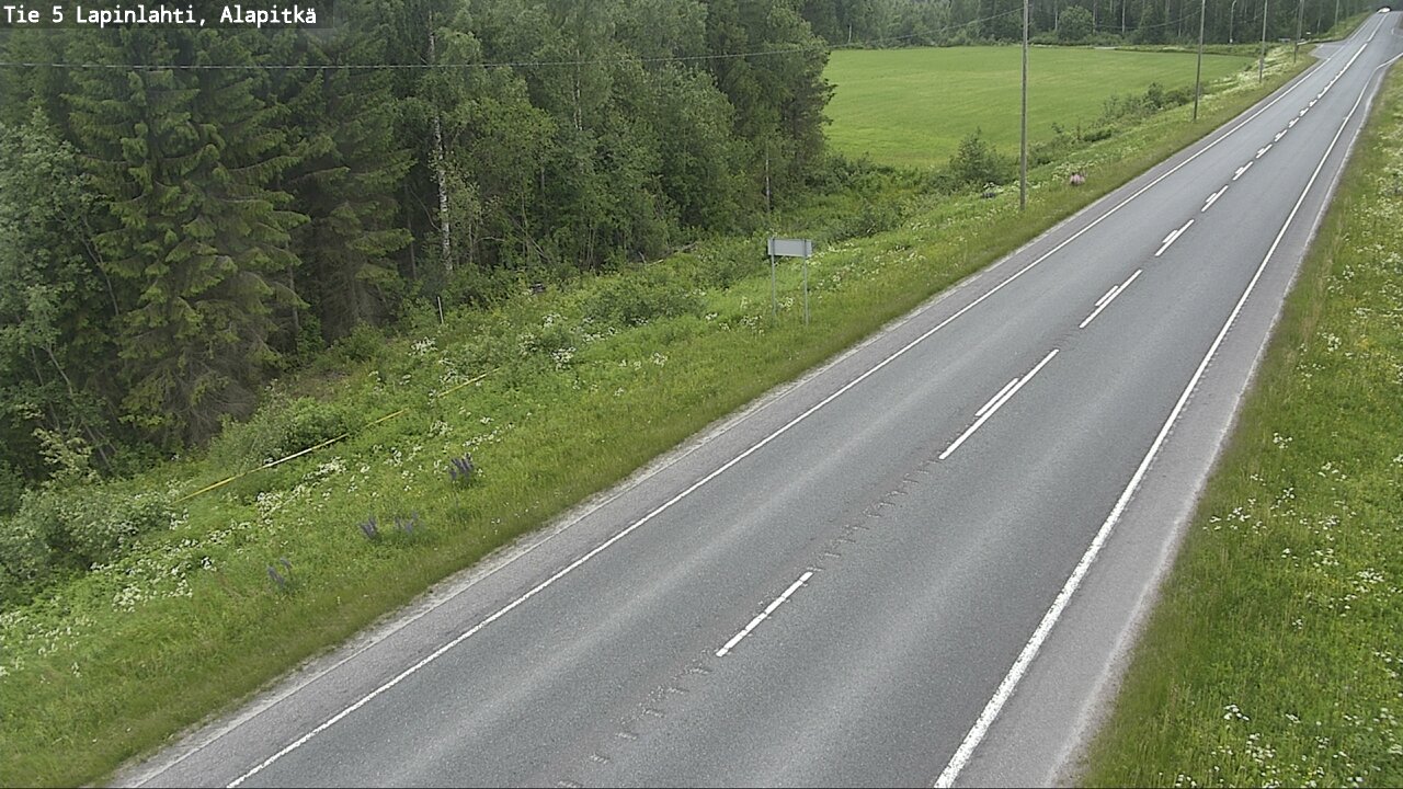 Weather Camera Image Road 5 Lapinlahti, Alapitkä, Lapinlahti, Pohjois-Savo