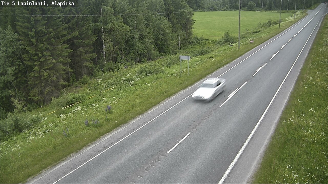 Weather Camera Image Road 5 Lapinlahti, Alapitkä, Lapinlahti, Pohjois-Savo