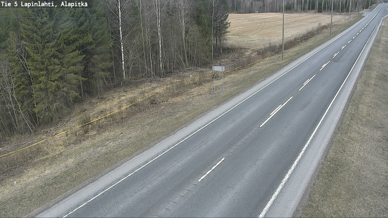 Weather Camera Image Road 5 Lapinlahti, Alapitkä, Lapinlahti, Pohjois-Savo