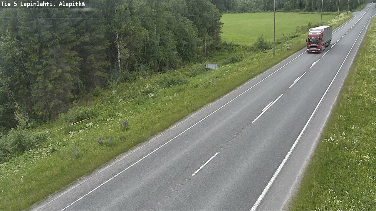Weather Camera Image Road 5 Lapinlahti, Alapitkä, Lapinlahti, Pohjois-Savo