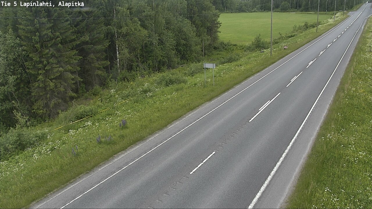 Weather Camera Image Road 5 Lapinlahti, Alapitkä, Lapinlahti, Pohjois-Savo