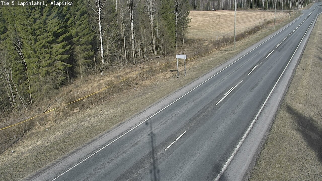 Weather Camera Image Väg 5 Lapinlax, Alapitkä, Lapinlahti, Pohjois-Savo