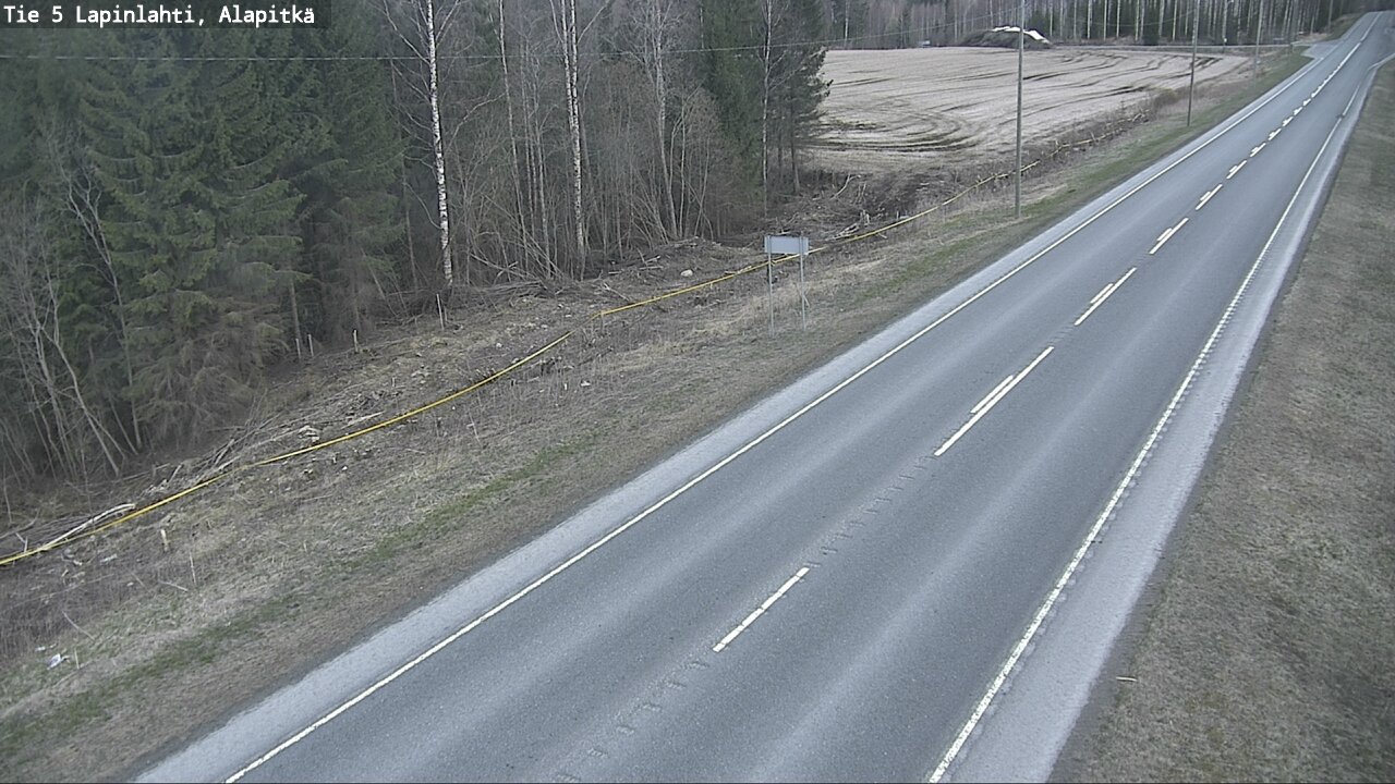 Weather Camera Image Road 5 Lapinlahti, Alapitkä, Lapinlahti, Pohjois-Savo