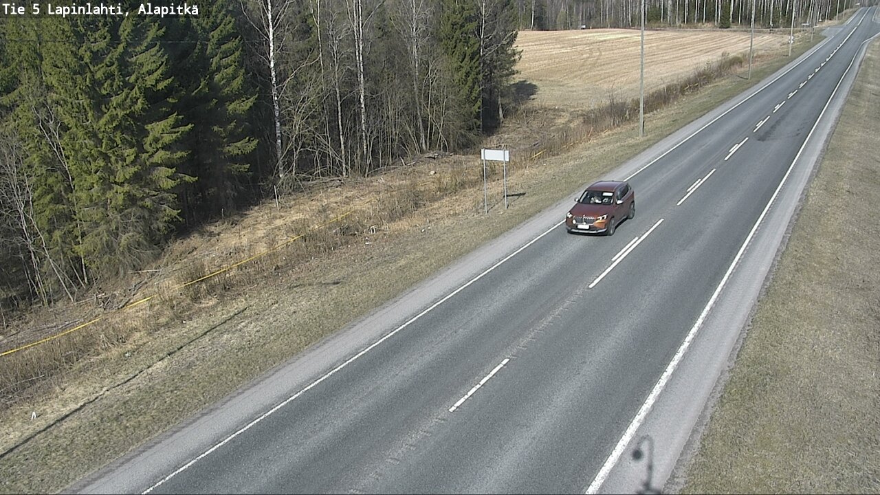 Weather Camera Image Road 5 Lapinlahti, Alapitkä, Lapinlahti, Pohjois-Savo