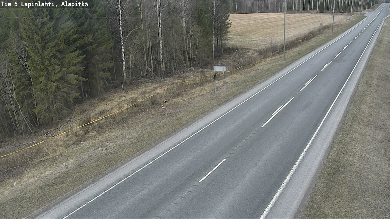 Weather Camera Image Road 5 Lapinlahti, Alapitkä, Lapinlahti, Pohjois-Savo