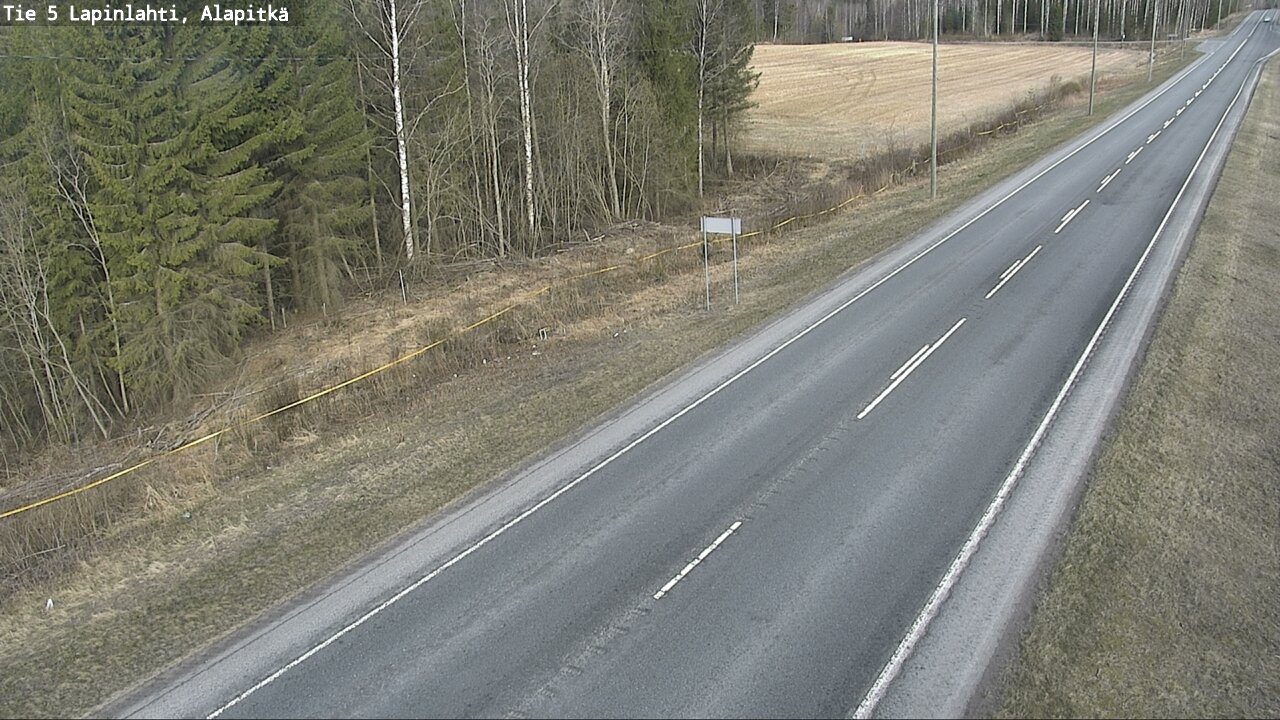 Weather Camera Image Road 5 Lapinlahti, Alapitkä, Lapinlahti, Pohjois-Savo