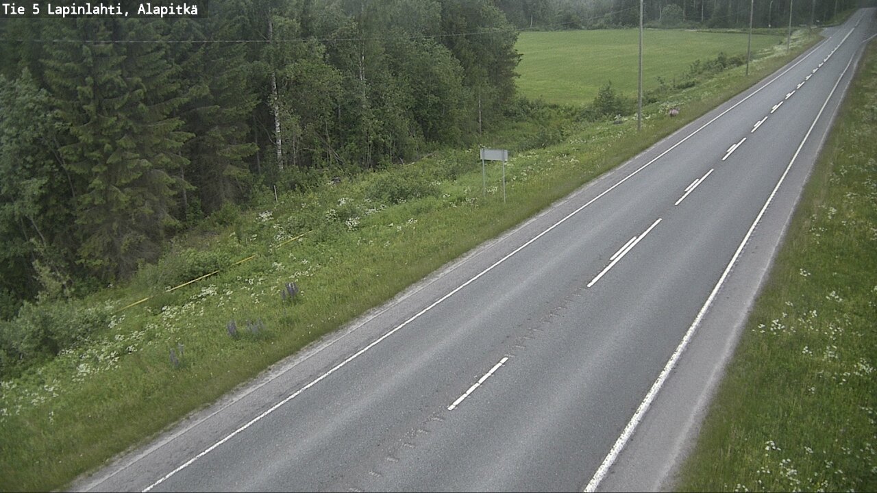 Weather Camera Image Road 5 Lapinlahti, Alapitkä, Lapinlahti, Pohjois-Savo
