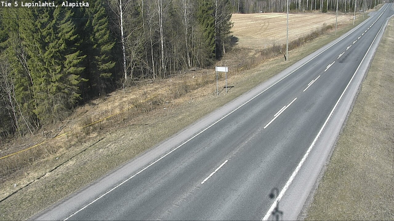 Weather Camera Image Road 5 Lapinlahti, Alapitkä, Lapinlahti, Pohjois-Savo