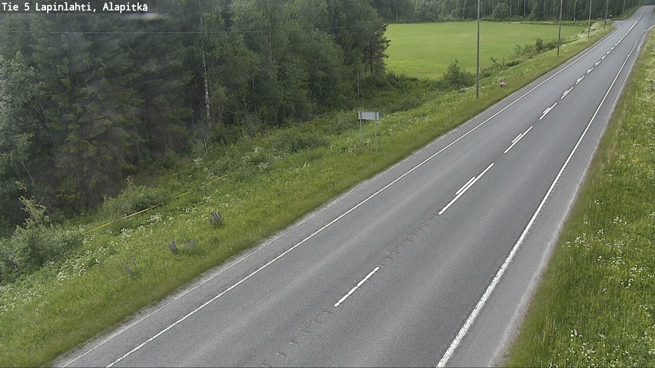 Weather Camera Image Road 5 Lapinlahti, Alapitkä, Lapinlahti, Pohjois-Savo