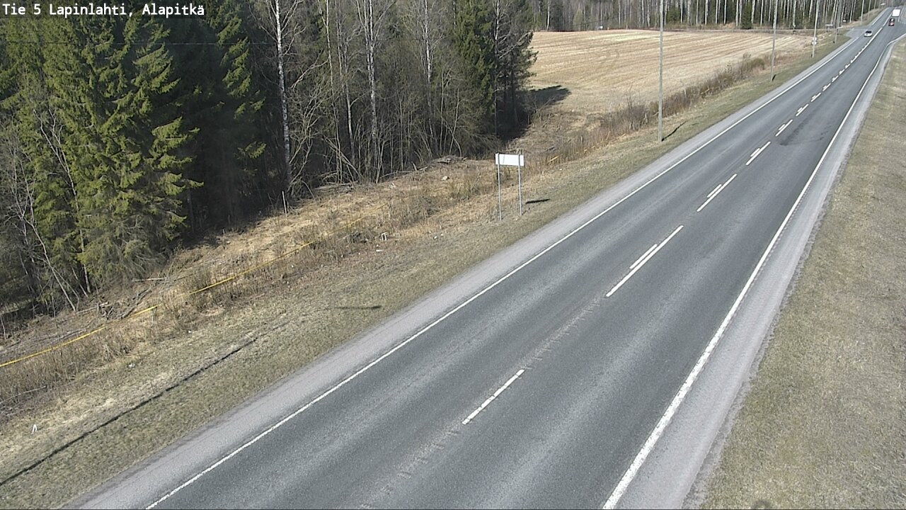 Weather Camera Image Road 5 Lapinlahti, Alapitkä, Lapinlahti, Pohjois-Savo