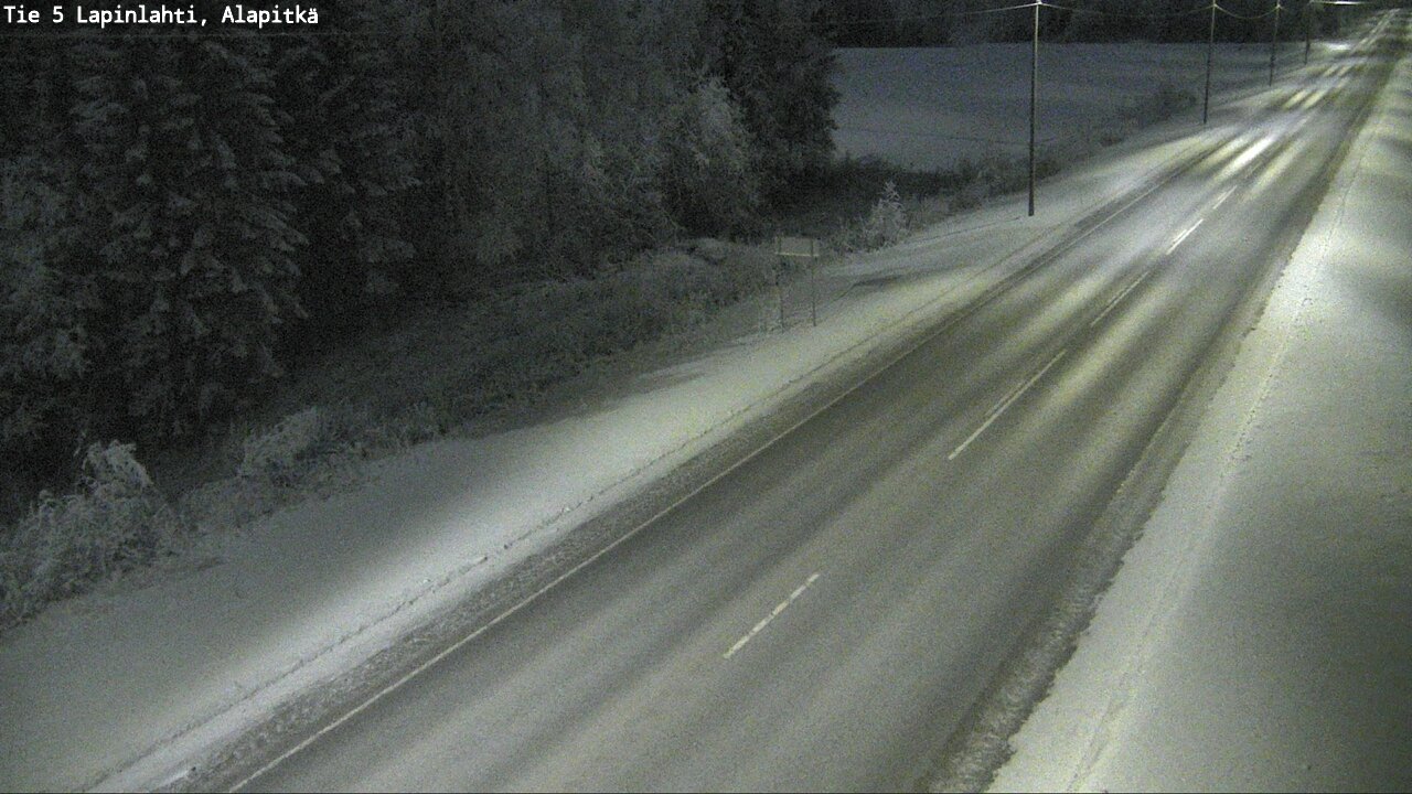 Weather Camera Image Road 5 Lapinlahti, Alapitkä, Lapinlahti, Pohjois-Savo