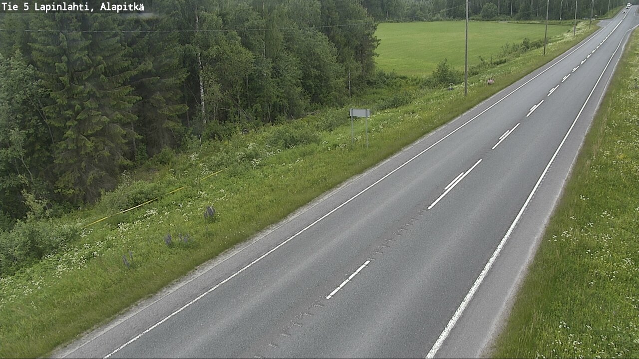 Weather Camera Image Road 5 Lapinlahti, Alapitkä, Lapinlahti, Pohjois-Savo