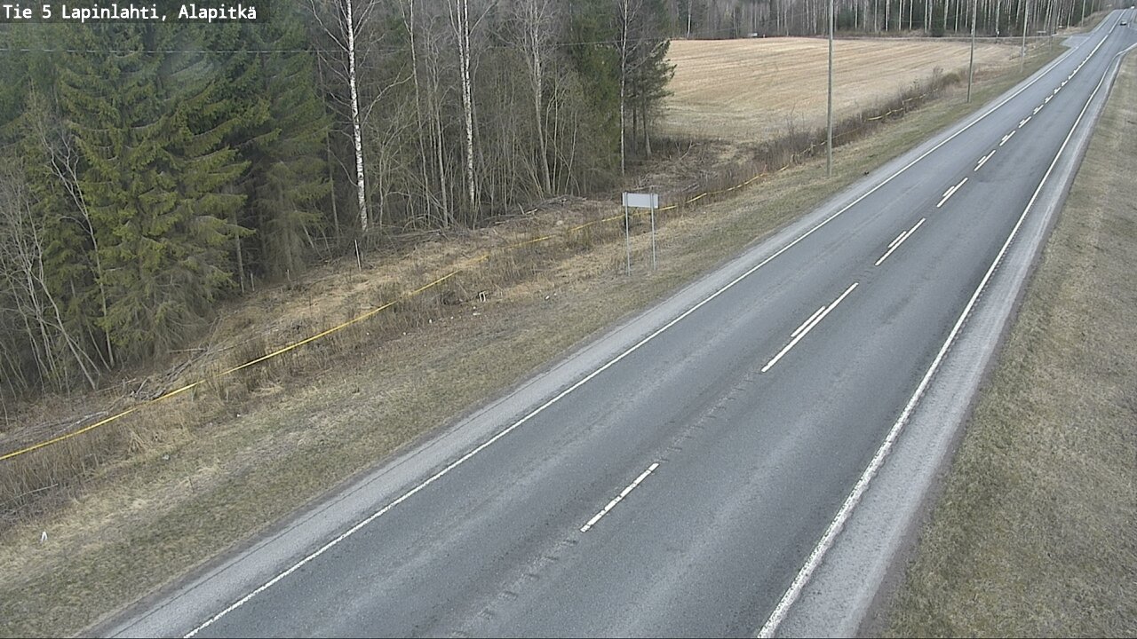 Weather Camera Image Road 5 Lapinlahti, Alapitkä, Lapinlahti, Pohjois-Savo