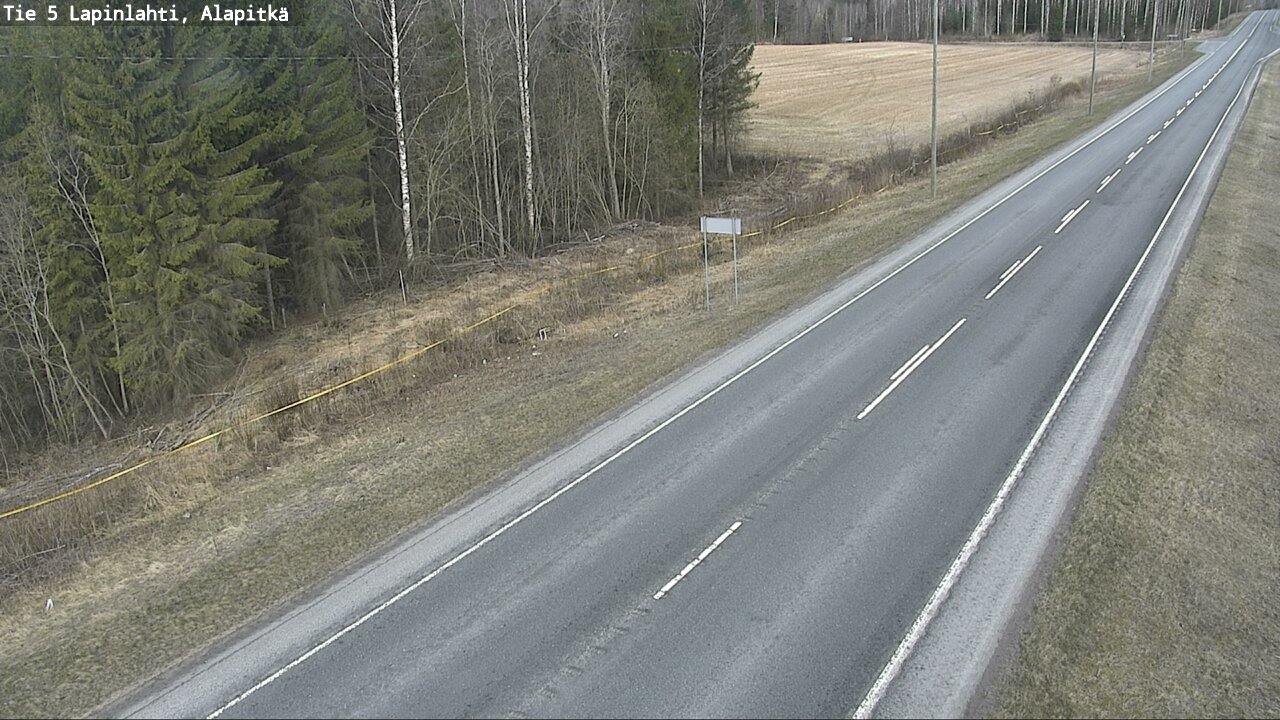 Weather Camera Image Road 5 Lapinlahti, Alapitkä, Lapinlahti, Pohjois-Savo