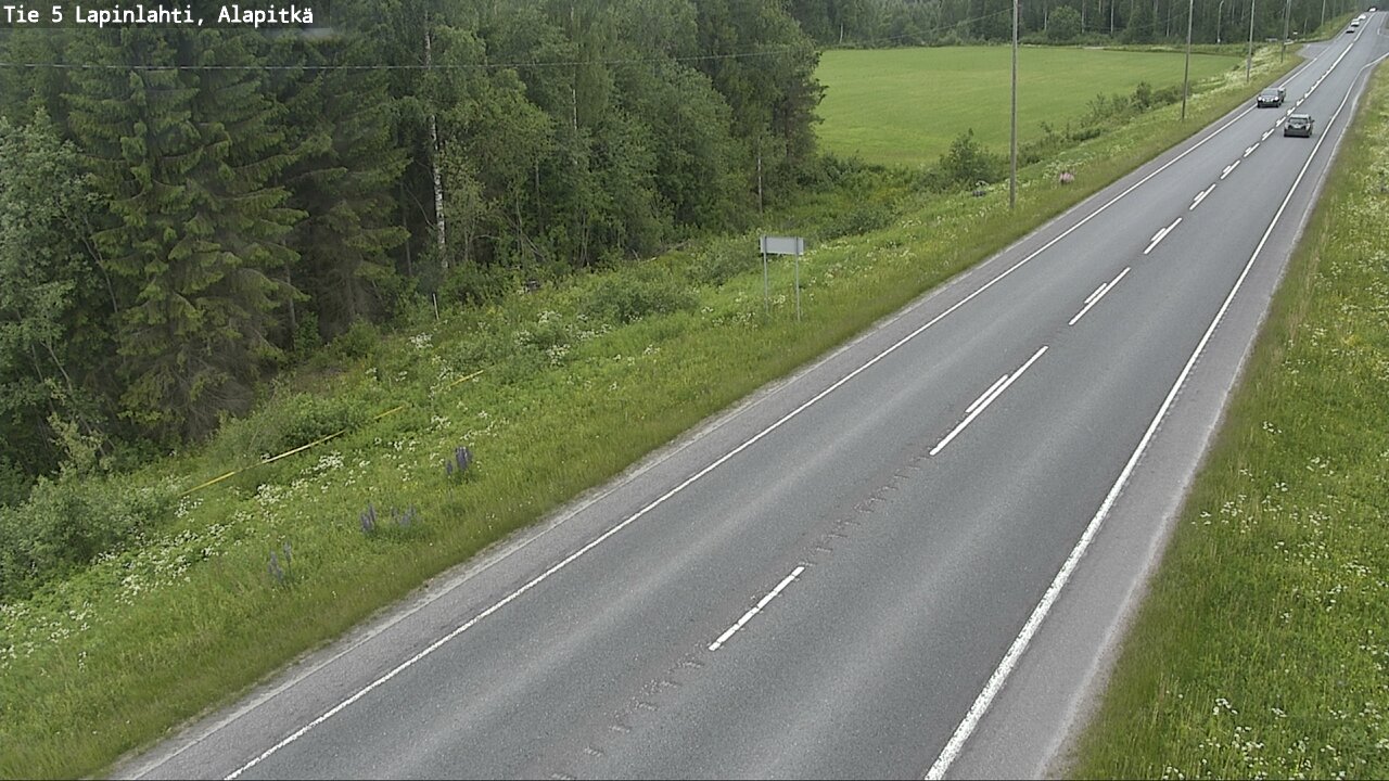 Weather Camera Image Road 5 Lapinlahti, Alapitkä, Lapinlahti, Pohjois-Savo