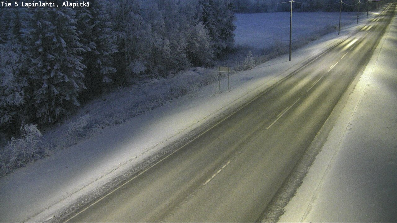 Weather Camera Image Road 5 Lapinlahti, Alapitkä, Lapinlahti, Pohjois-Savo