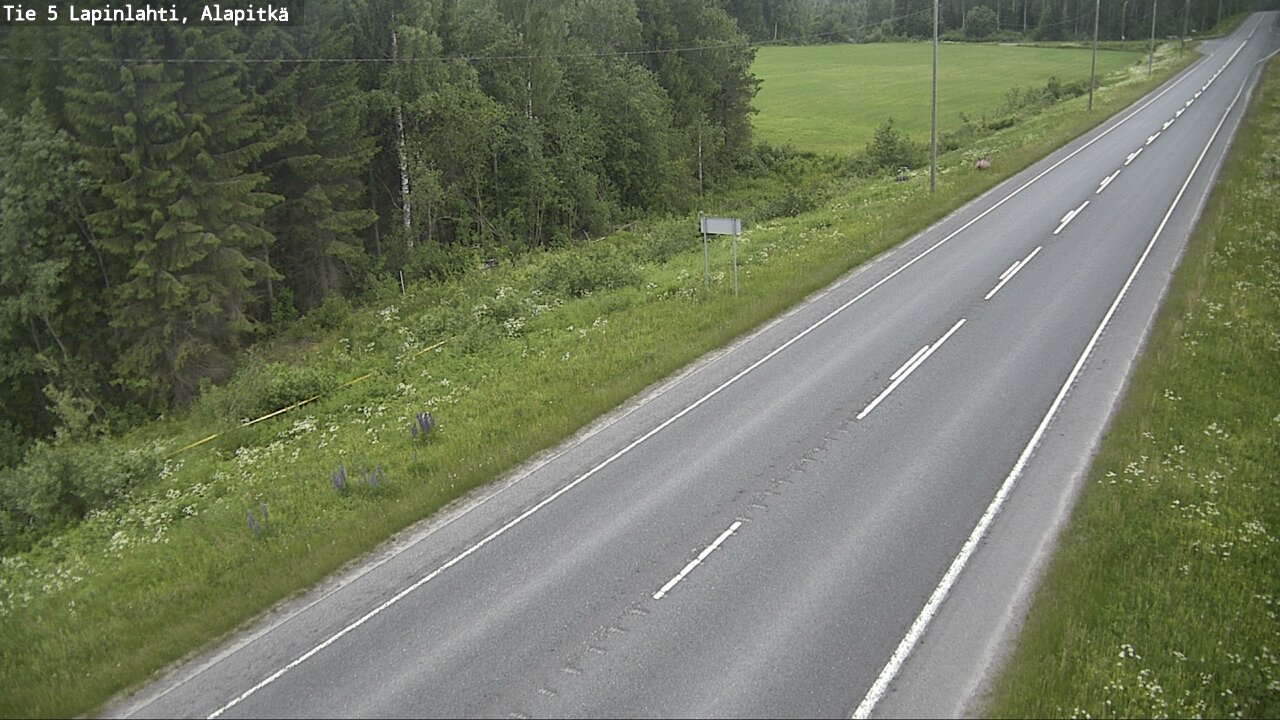 Weather Camera Image Road 5 Lapinlahti, Alapitkä, Lapinlahti, Pohjois-Savo