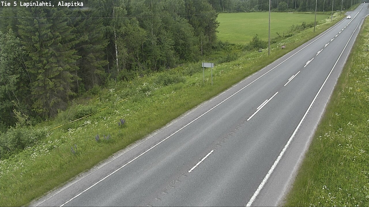 Weather Camera Image Road 5 Lapinlahti, Alapitkä, Lapinlahti, Pohjois-Savo