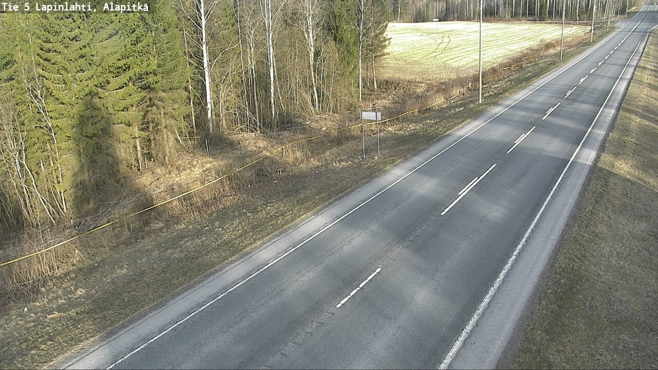 Weather Camera Image Road 5 Lapinlahti, Alapitkä, Lapinlahti, Pohjois-Savo