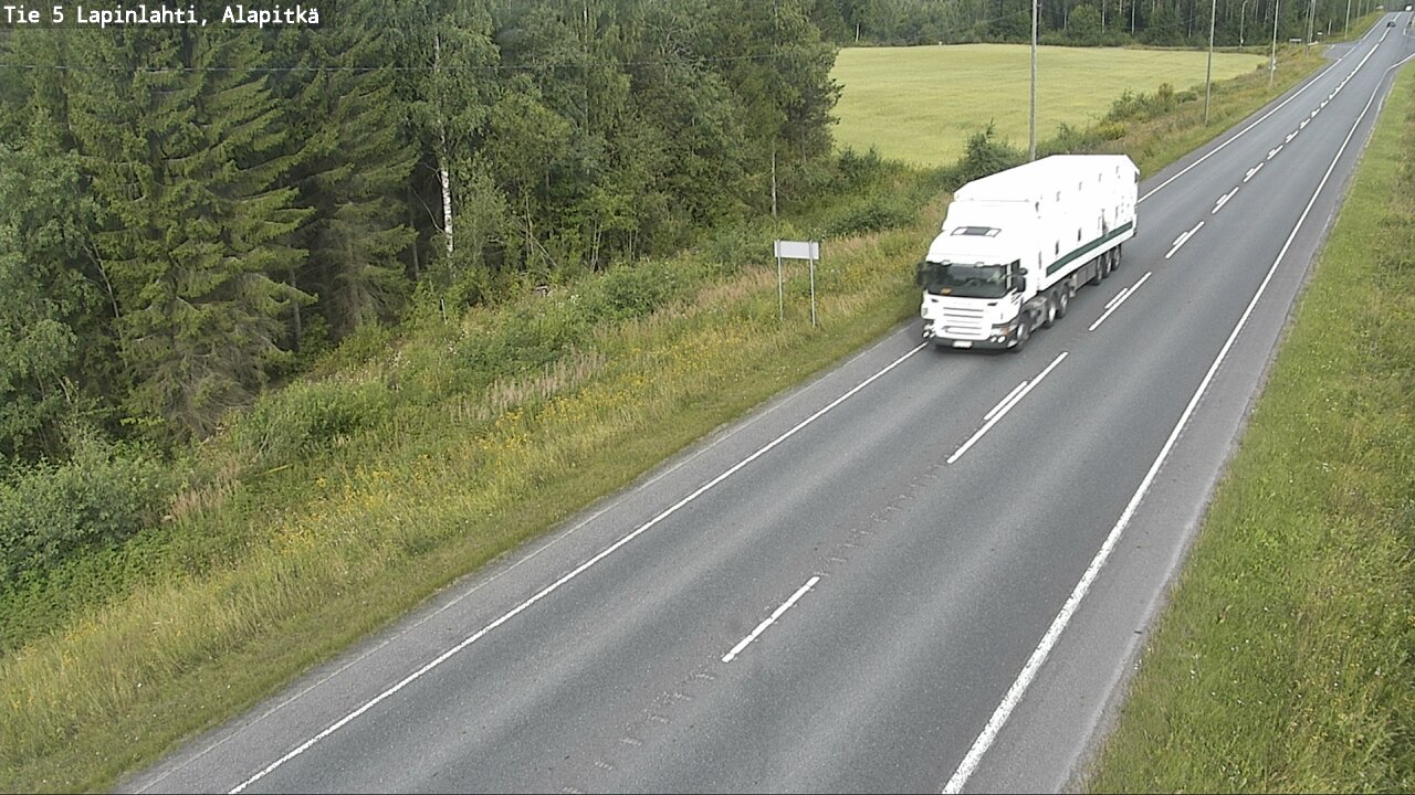 Weather Camera Image Väg 5 Lapinlax, Alapitkä, Lapinlahti, Pohjois-Savo