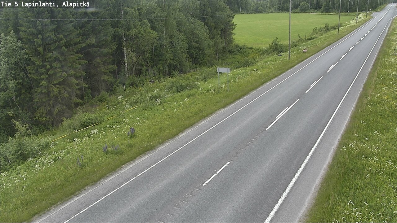Weather Camera Image Road 5 Lapinlahti, Alapitkä, Lapinlahti, Pohjois-Savo