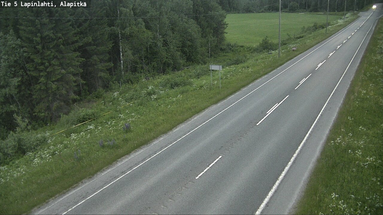 Weather Camera Image Road 5 Lapinlahti, Alapitkä, Lapinlahti, Pohjois-Savo