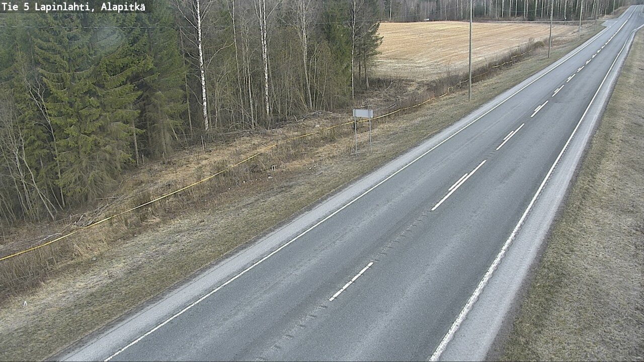 Weather Camera Image Väg 5 Lapinlax, Alapitkä, Lapinlahti, Pohjois-Savo