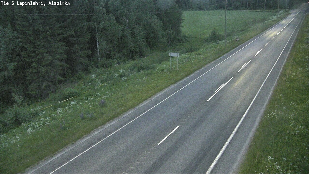 Weather Camera Image Road 5 Lapinlahti, Alapitkä, Lapinlahti, Pohjois-Savo
