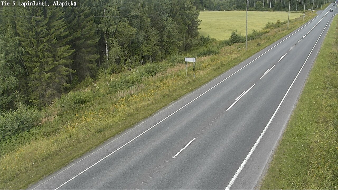 Weather Camera Image Väg 5 Lapinlax, Alapitkä, Lapinlahti, Pohjois-Savo