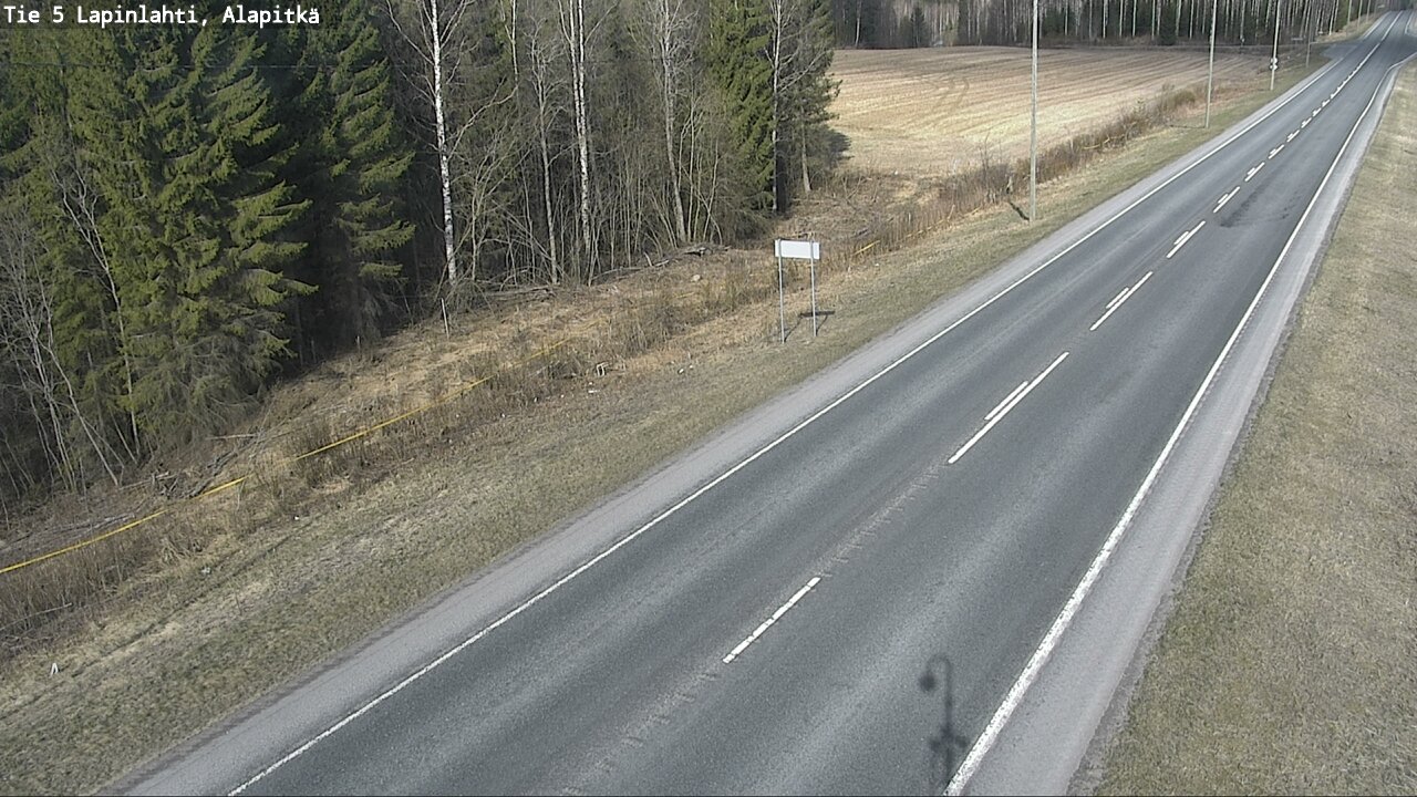 Weather Camera Image Road 5 Lapinlahti, Alapitkä, Lapinlahti, Pohjois-Savo