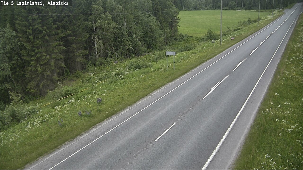 Weather Camera Image Road 5 Lapinlahti, Alapitkä, Lapinlahti, Pohjois-Savo