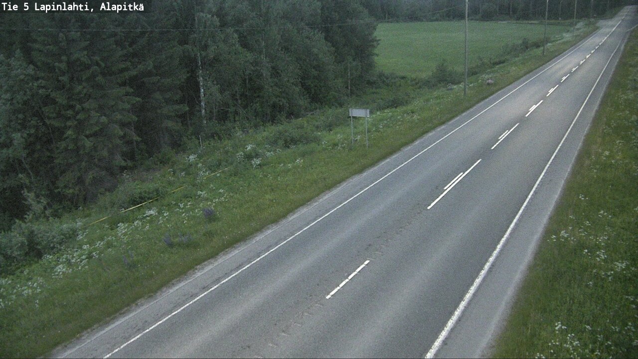 Weather Camera Image Road 5 Lapinlahti, Alapitkä, Lapinlahti, Pohjois-Savo